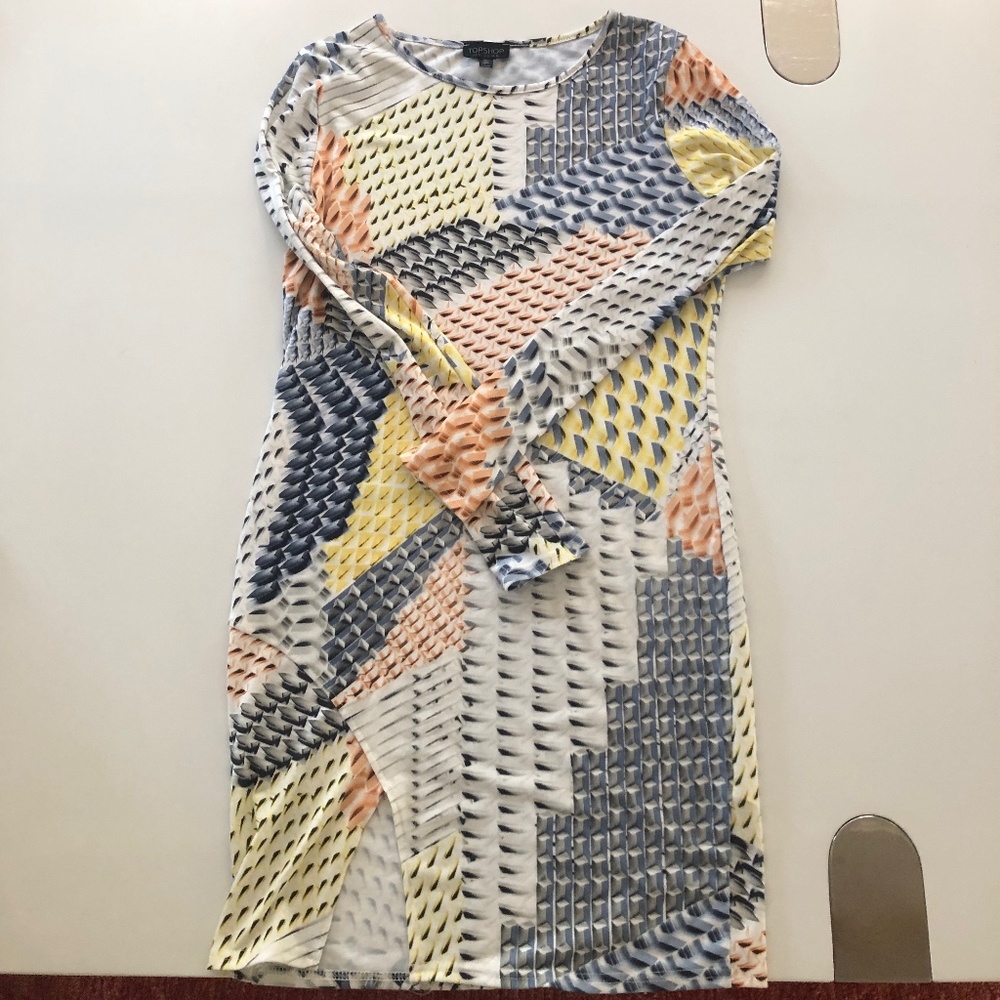 TopShop Cotton Dress with Leg Slit - Size 10